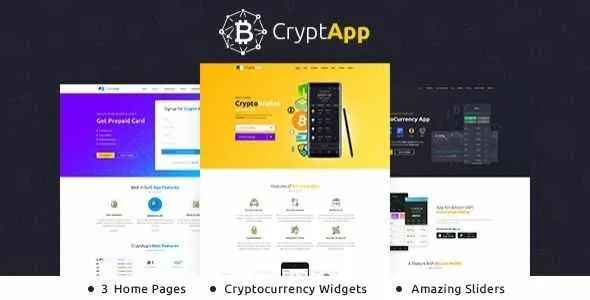 CryptApp Landing Page Theme GPL