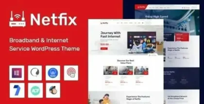 Netfix Theme GPL v1.2.4 – Broadband & Internet Services WordPress Theme
