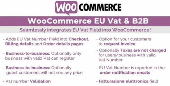 WooCommerce Eu Vat & B2B GPL v12.8 WooCommerce Eu Vat & B2B GPL v12.8