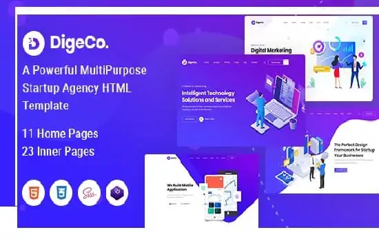 Digeco Theme GPL – Startup Agency WordPress Websites