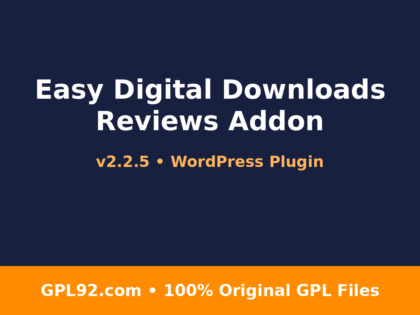 Easy Digital Downloads Reviews Addon GPL v2.2.5 – Latest Version