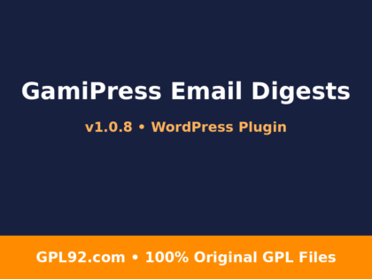 GamiPress Email Digests GPL v1.0.8 – Latest Version