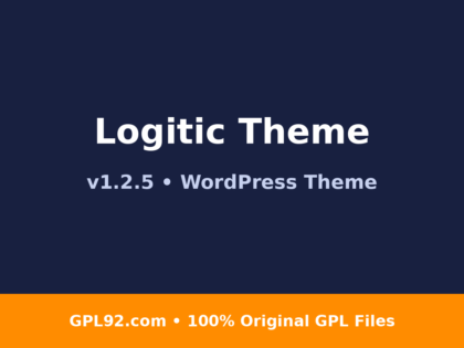 Logitic Theme GPL v1.2.5 – Latest Version