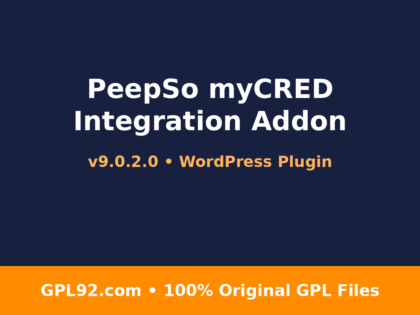 PeepSo myCRED Integration Addon GPL v9.0.2.0 – Latest Version