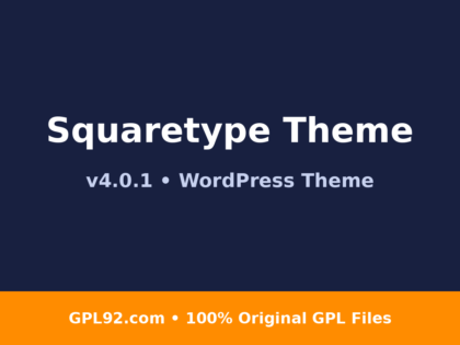 Squaretype Theme GPL v4.0.1 – Latest Version