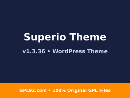 Superio Theme GPL v1.3.36 – Latest Version