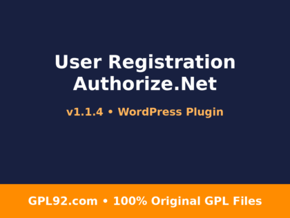 User Registration Authorize.Net GPL v1.1.4 – Latest Version