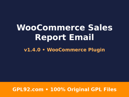 WooCommerce Sales Report Email GPL v1.4.0 – Latest Version